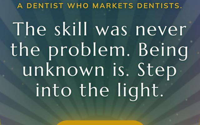 Mobile view of the Aurora Dental website showing the main headline against a blue-green illuminated background.